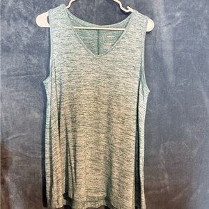 Sonoma Heather Teal V-Neck Tank Top
